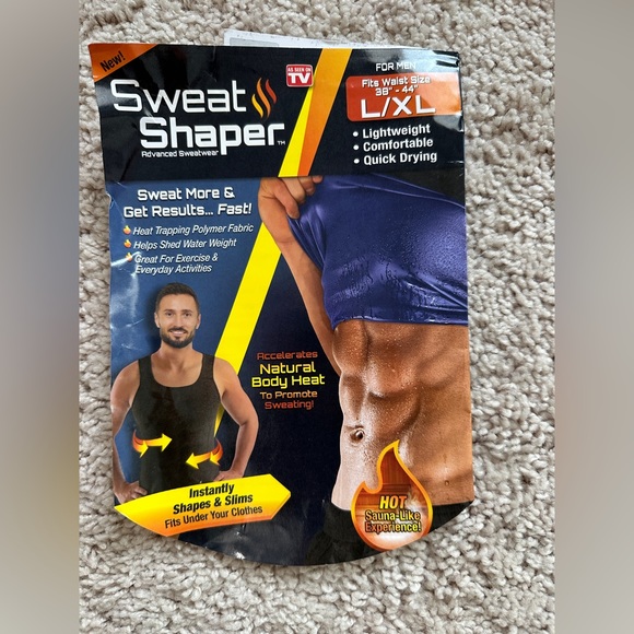 Mens Sweat Shaper Accelerates Natural Body Heat Instantly Shapes and Slims - Picture 8 of 9